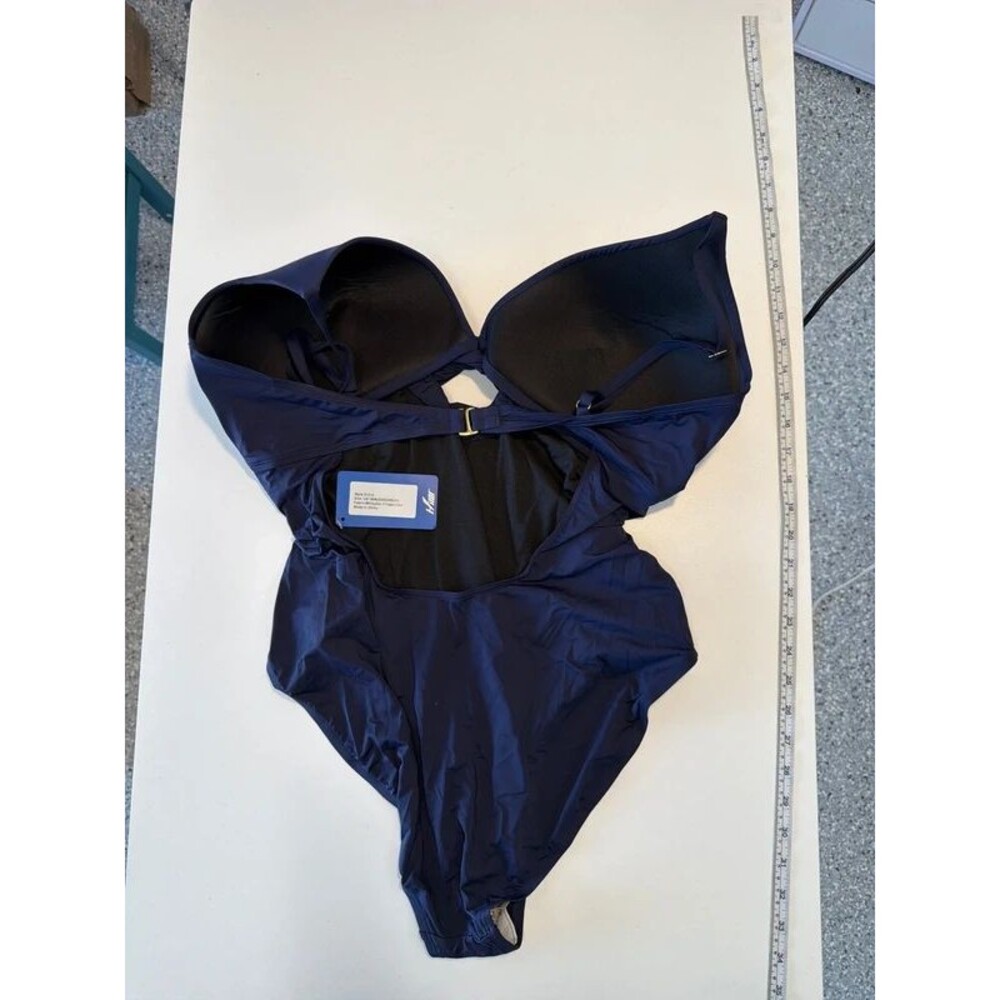 Hilor Women's One Piece Swimsuit Front Twist Keyhole Suit Monokini Tummy Control - Picture 5 of 10